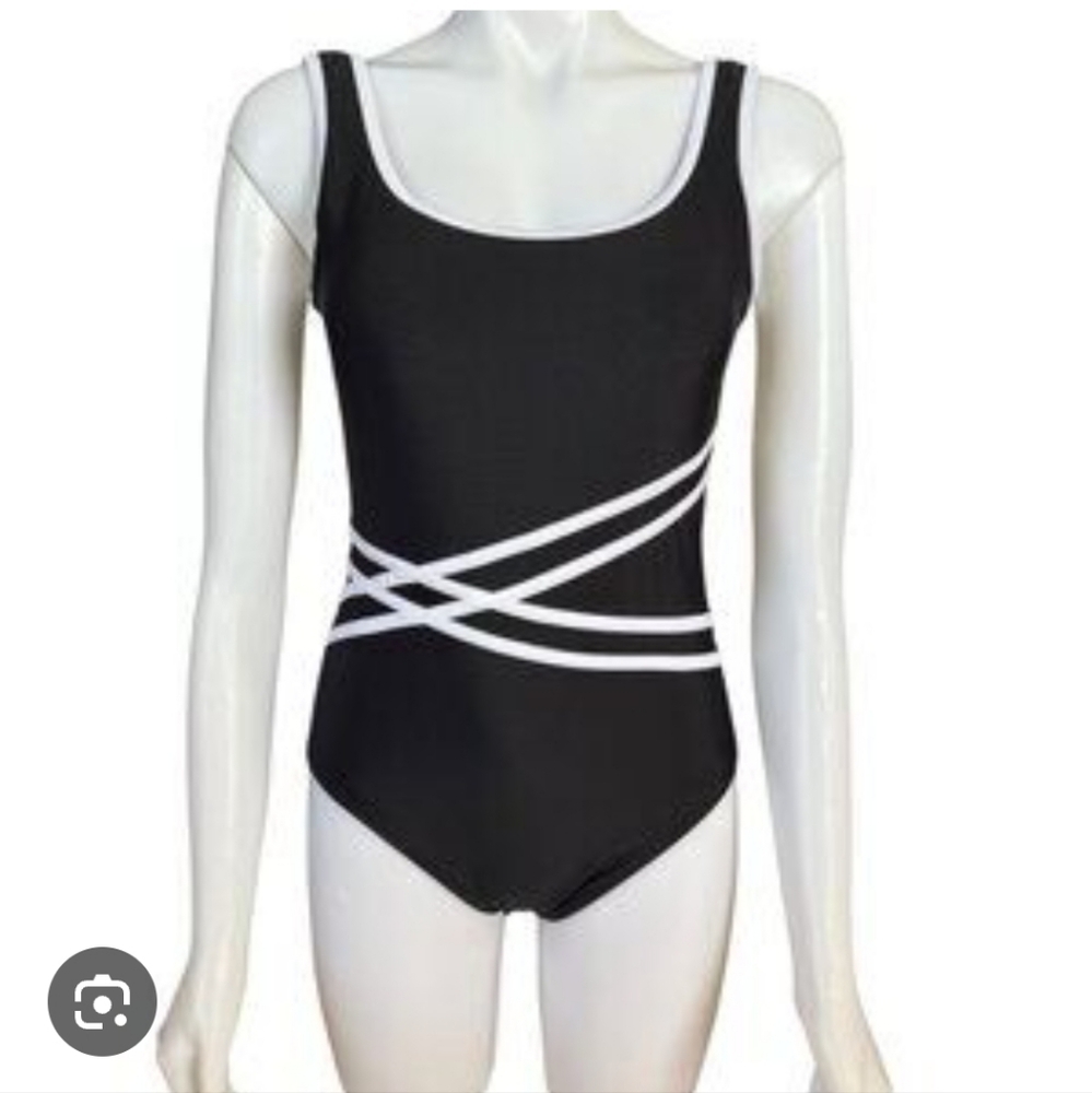 Black and White One Piece Swimsuit CATALINA NORDSTROM 16-18W XLARGE